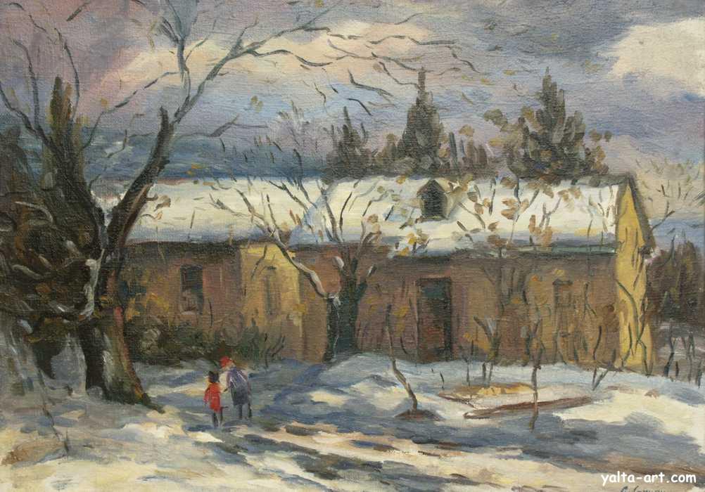 Картина Степана Аруняна, Зима в Алупке, 1993, Галерея Yalta-Art