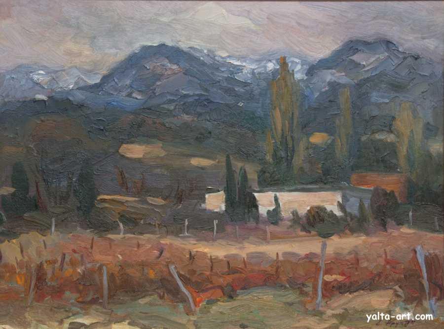 Картина Степана Аруняна, Зима в Касимовке, Галерея Ялта-Арт
