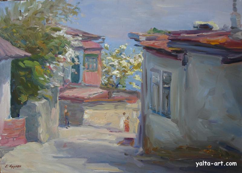 Картина Степана Аруняна, Улочка в Алупке, 2006, Галерея Yalta-Ar
