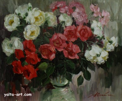 Картина Анны Олейник, Розы, Галерея Yalta-Art