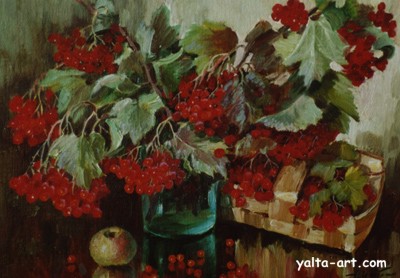Картина Анны Олейник, Смородина, натюрморт, Галерея Ялта-Арт