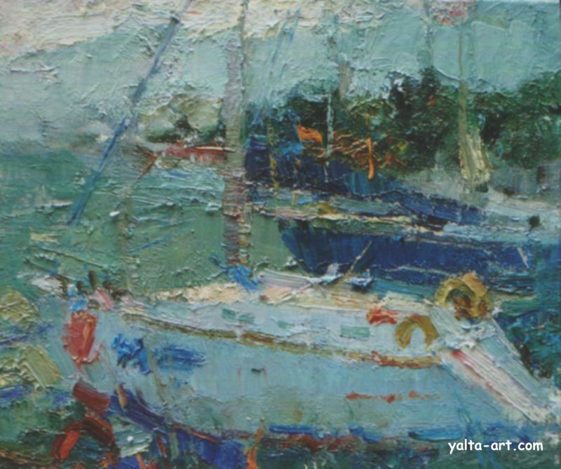 Картина Андрея Орлова, Ялтинский порт, Галерея Ялта-Арт